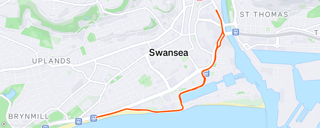 Map of the activity, Mile Up & Overs with Runna ✅