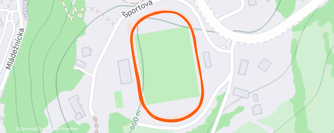 Map of the activity, Afternoon Run