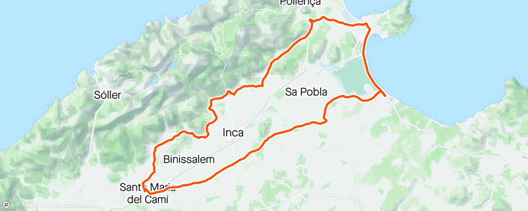 Map of the activity, Majorca dag 4