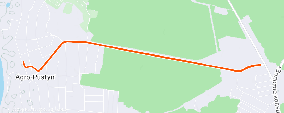 Map of the activity, Утренний забег