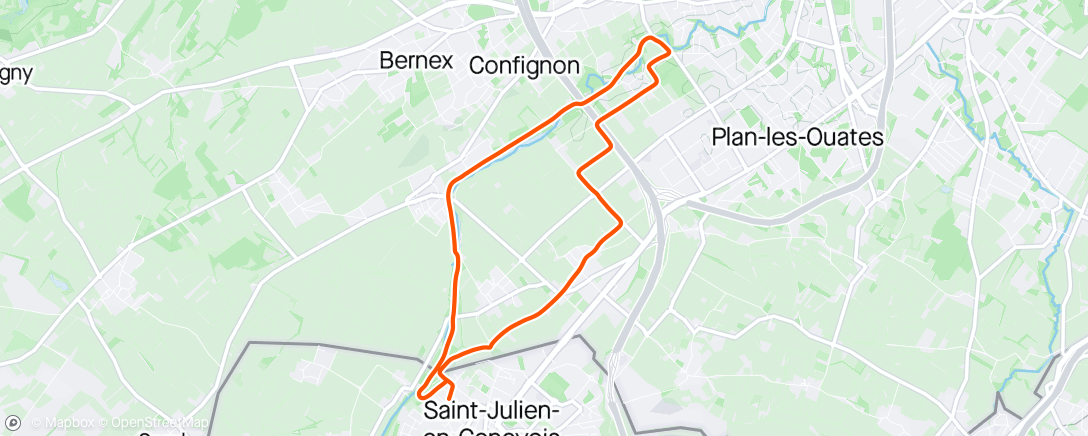 Map of the activity, Morning Run