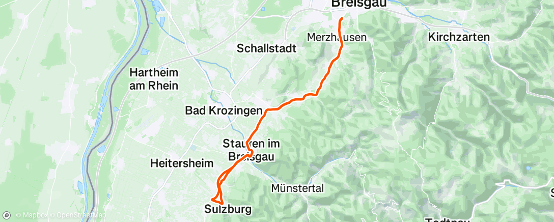 Map of the activity, Fahrt am Morgen