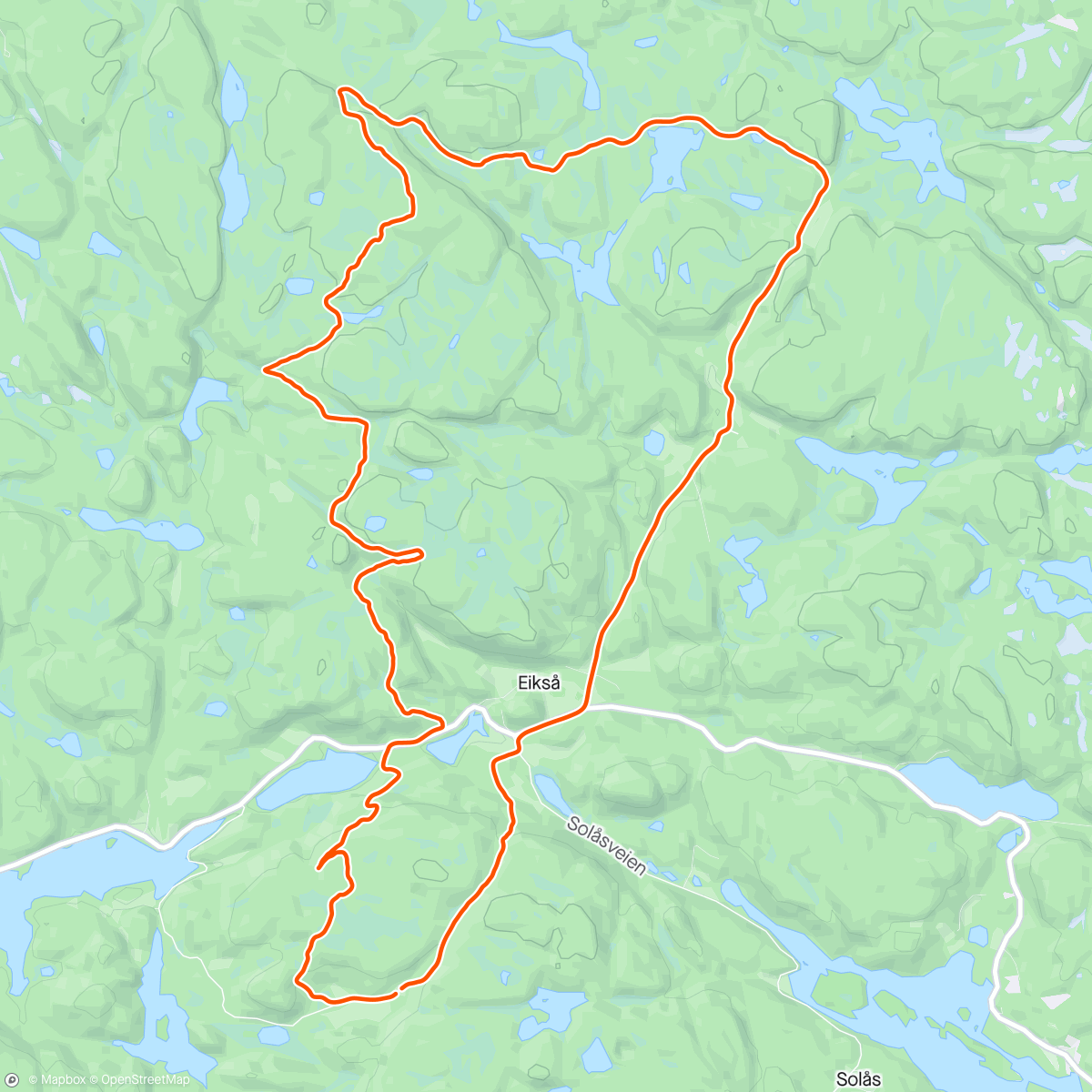 Map of the activity, Rolig Terreng