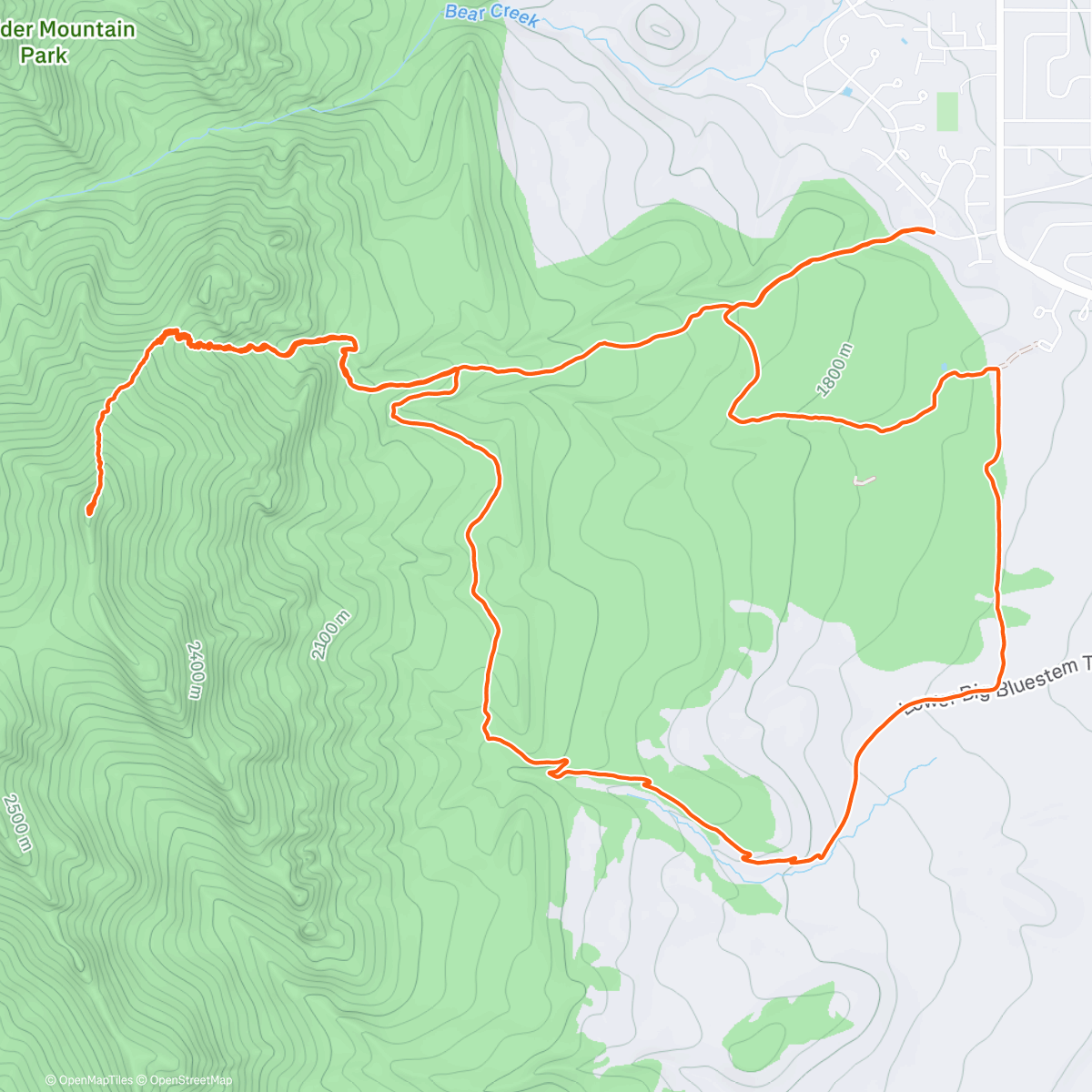 Карта физической активности (Lunch Trail Run)