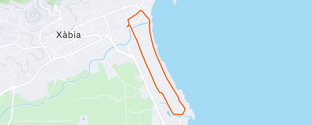 Mapa da atividade, Course à pied dans l'après-midi