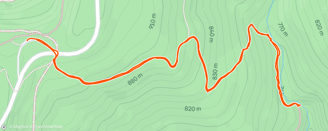 Map of the activity, Afternoon Hike