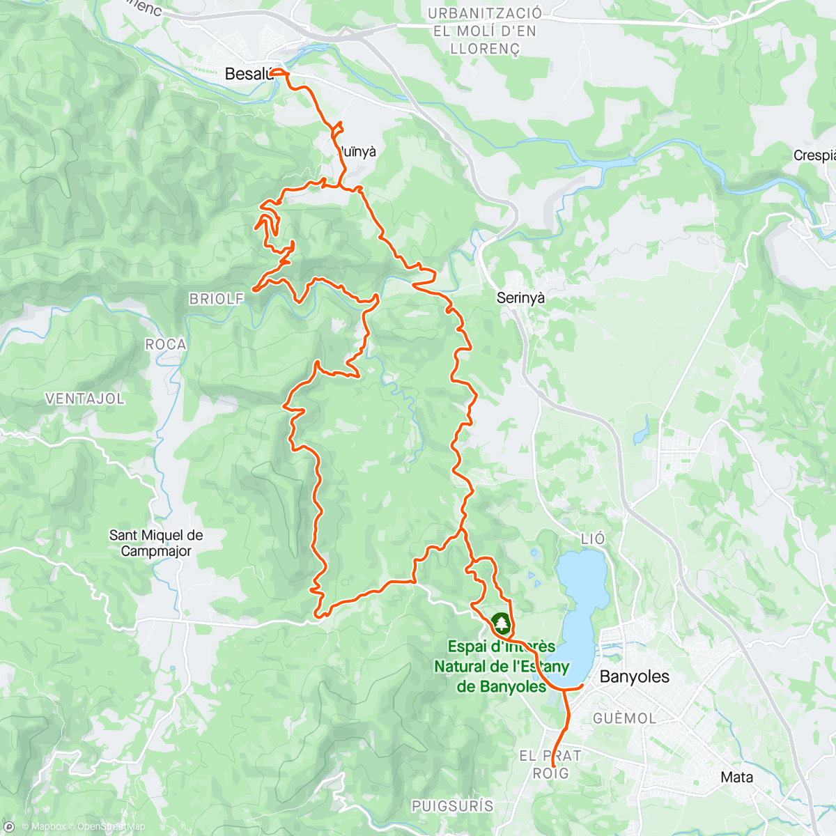 Map of the activity, Buffet with a bit of riding