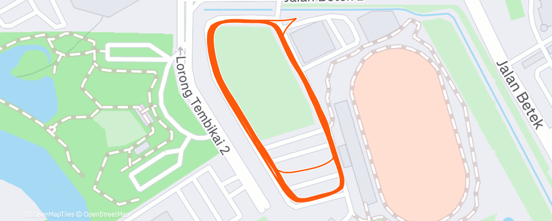 Map of the activity, Evening Run