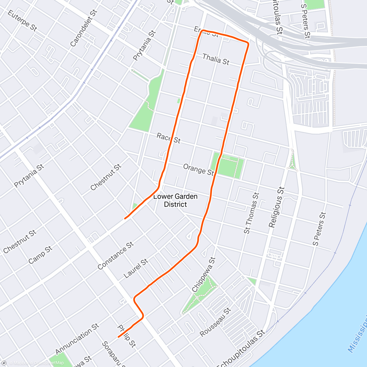 Map of the activity, Morning Run