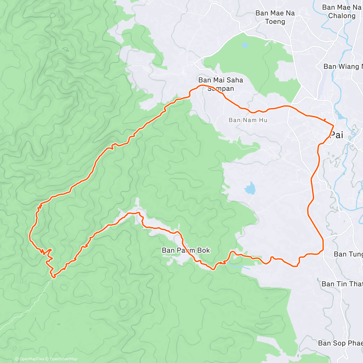 Карта физической активности (Doi Miang ridge)