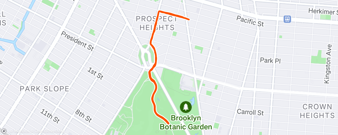 Map of the activity, Morning Run