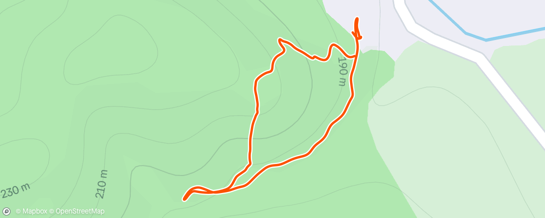 Map of the activity, Afternoon Run