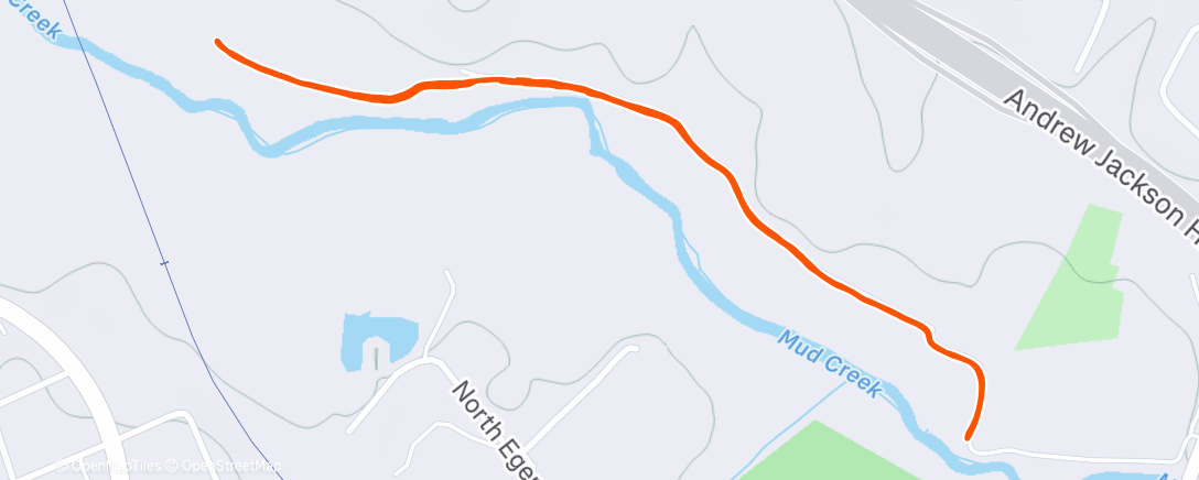 Map of the activity, Afternoon Run