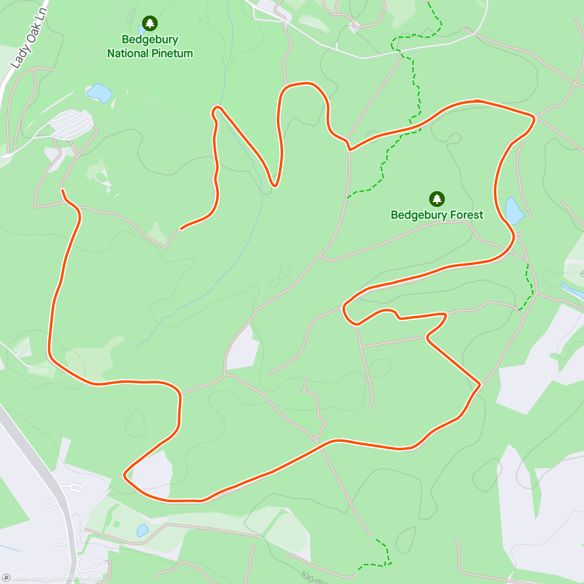 Map of the activity, Bedgebury with the fam