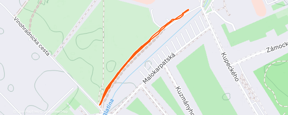 Map of the activity, Lunch Run