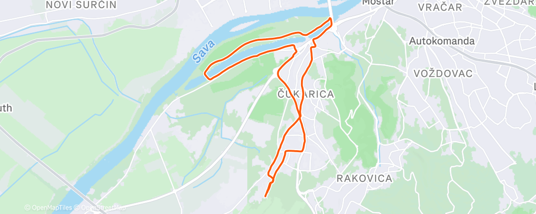 Map of the activity, Kao neki nedeljni Long run 🫤