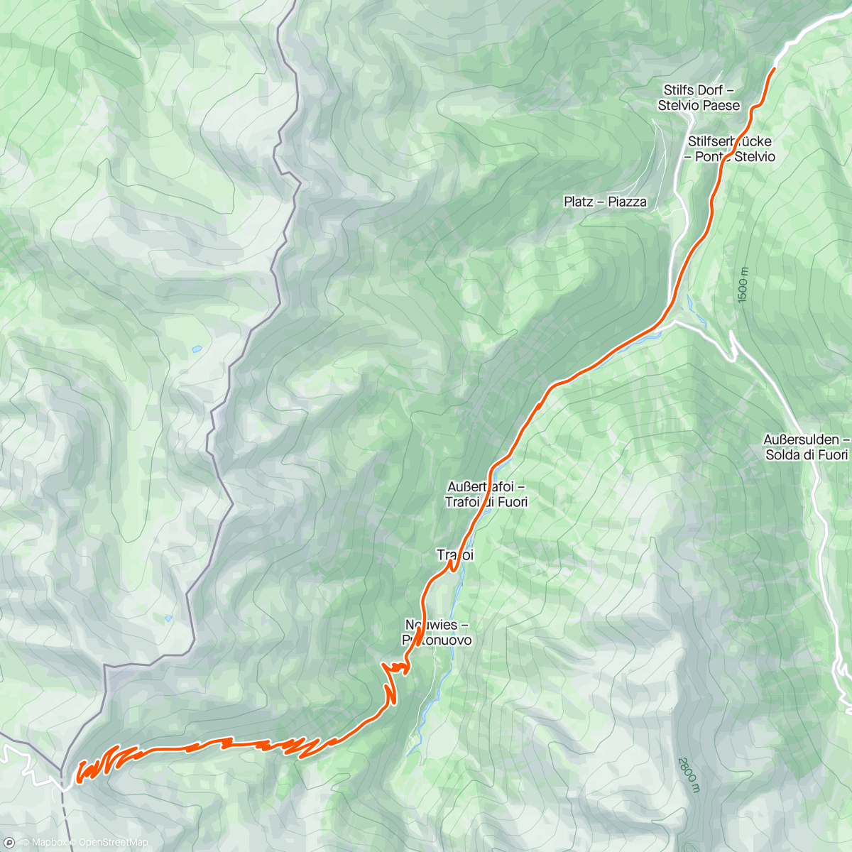 Map of the activity, ROUVY - Passo dello Stelvio Downhill