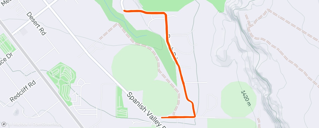 Map of the activity, Morning Run