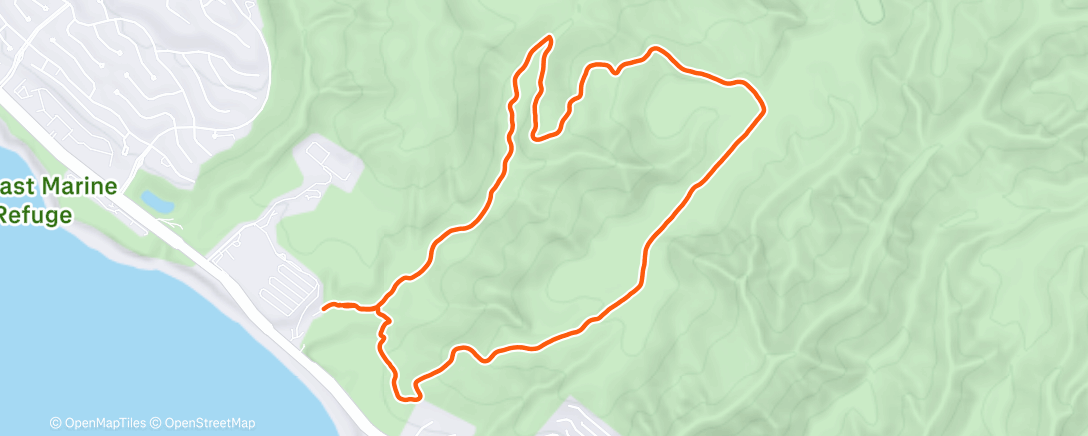 Map of the activity, Crystal Cove SP Hike