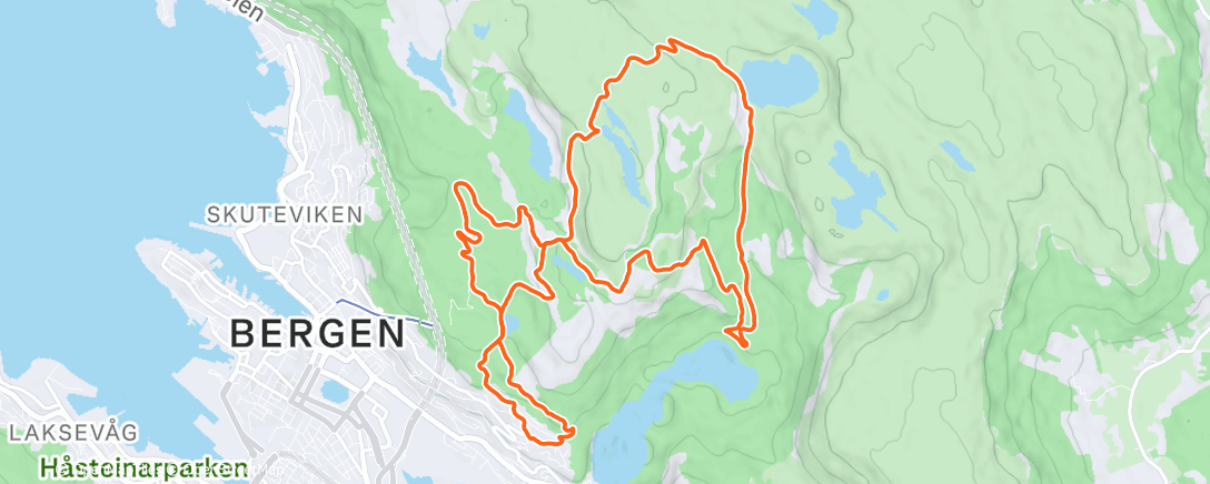 Map of the activity, Lunch Trail Run