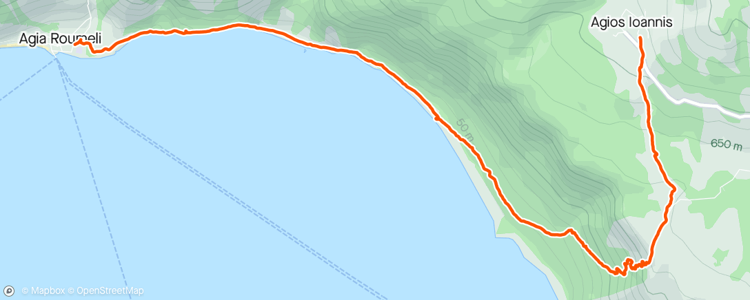 Mapa da atividade, Escursione mattutina