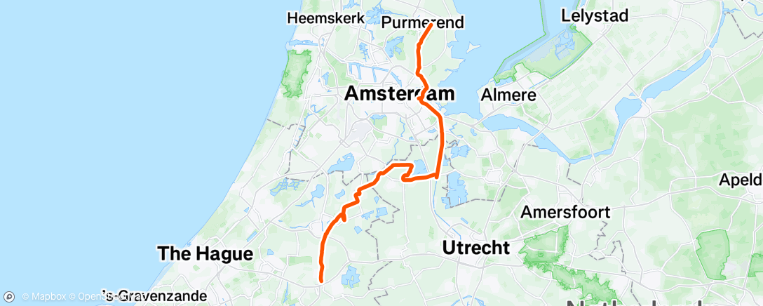Map of the activity, Afternoon Ride