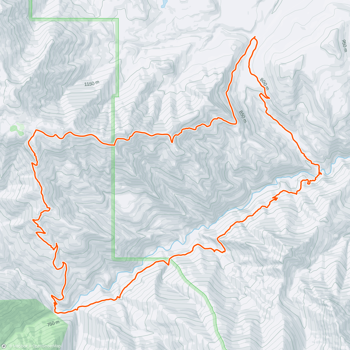 Map of the activity, Slab Camp > Grey Wolf Loop