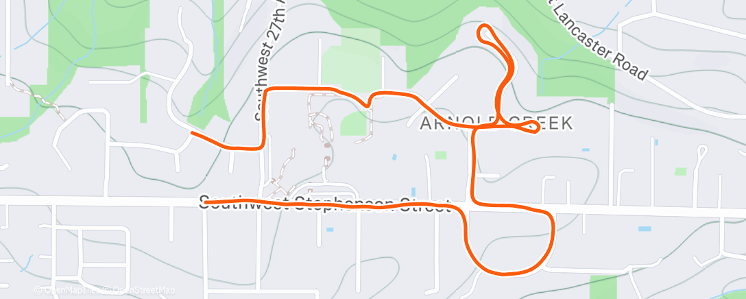 Map of the activity, Morning Run