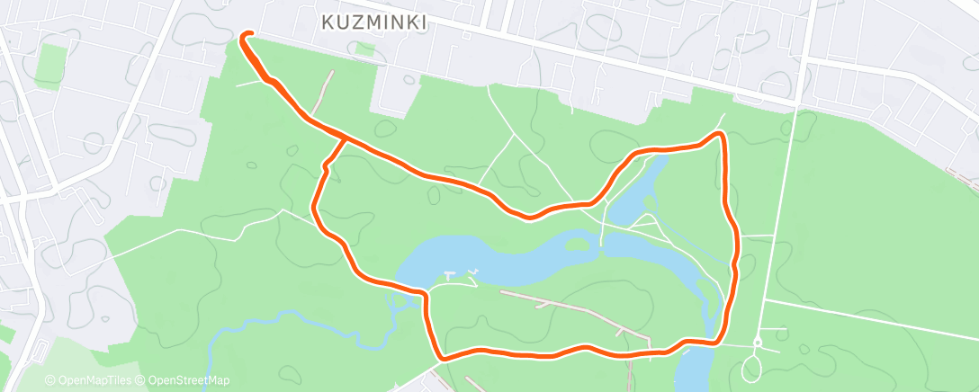 Map of the activity, Вечерний забег