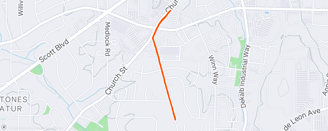 Map of the activity, Afternoon Run