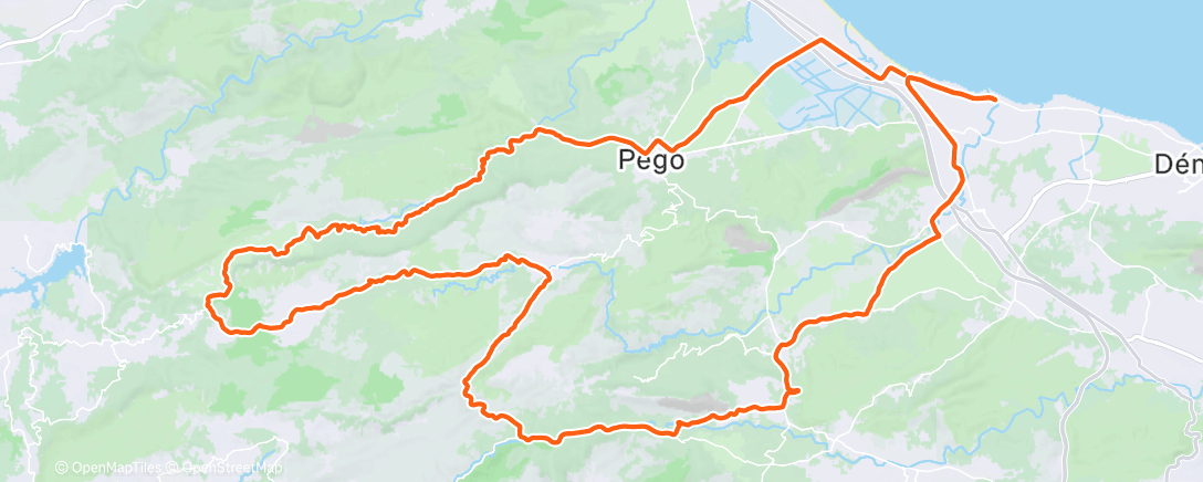 Map of the activity, Lunch Ride