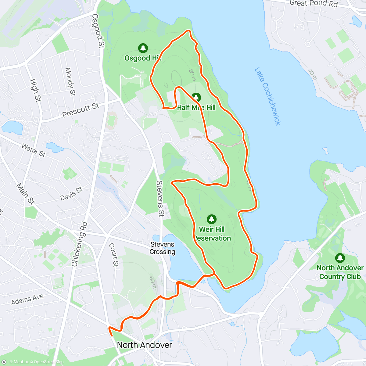 Mapa da atividade, BRC Trail Run