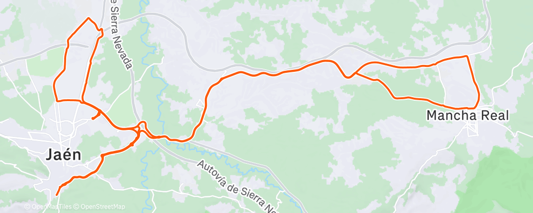 Map of the activity, Bicicleta por la mañana