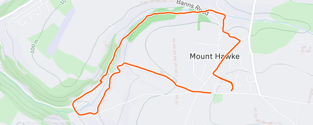 Map of the activity, Morning Run