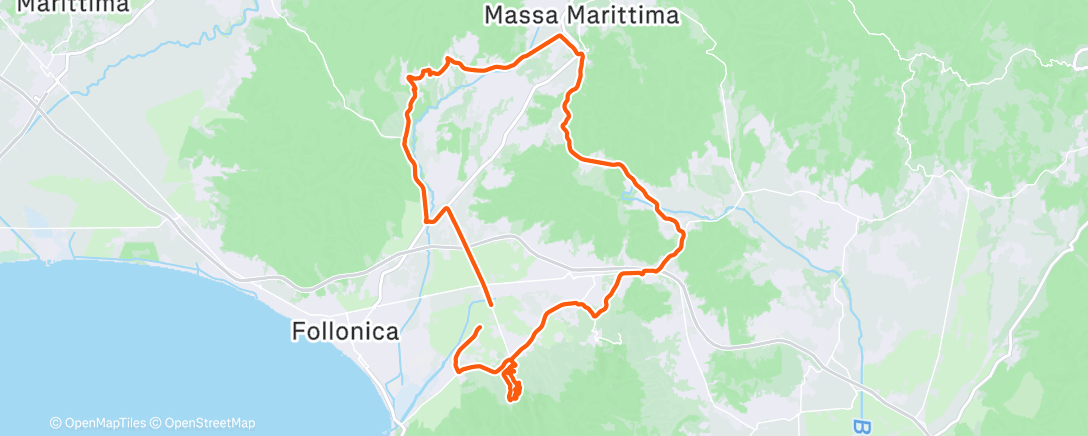 Карта физической активности (Scarlino e dintorni)