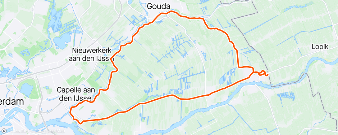 Map of the activity, Rondje Krimpen a/d IJssel.