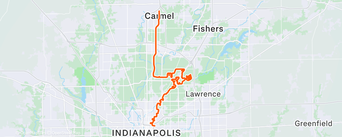 Map of the activity, Meeting my wife for lunch 😀