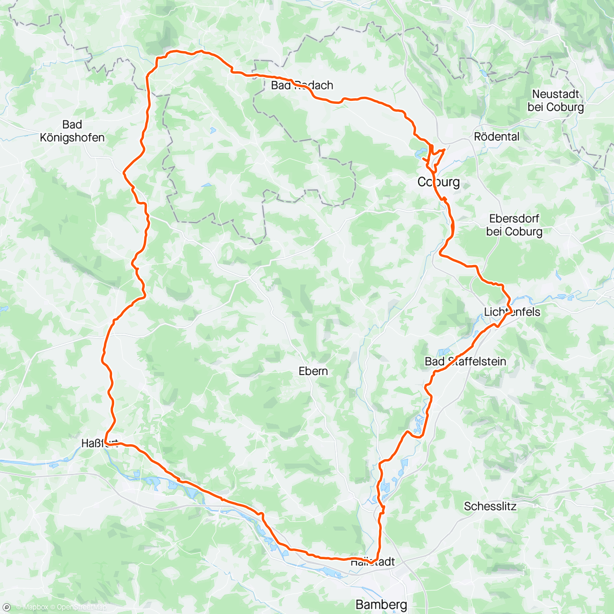 Map of the activity, 1 Mai Ausflug