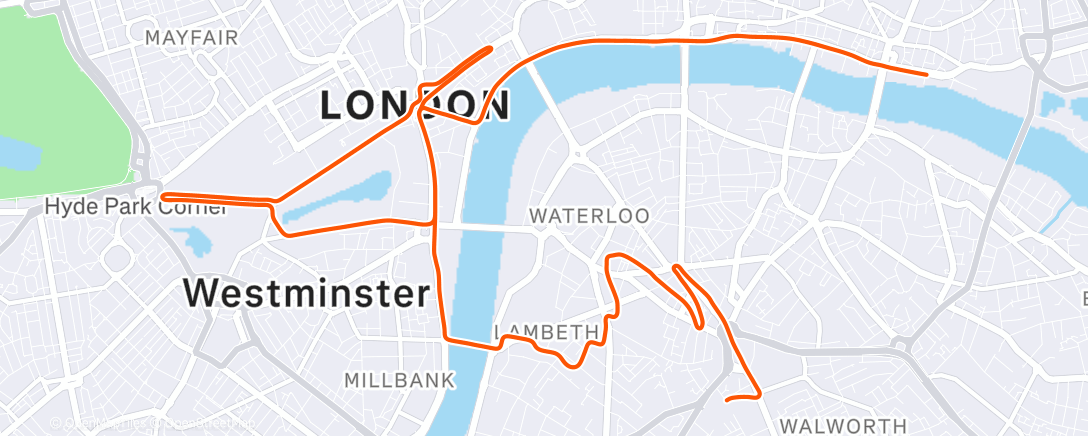 Map of the activity, Zwift - Touch of Egypt on London 8 in London