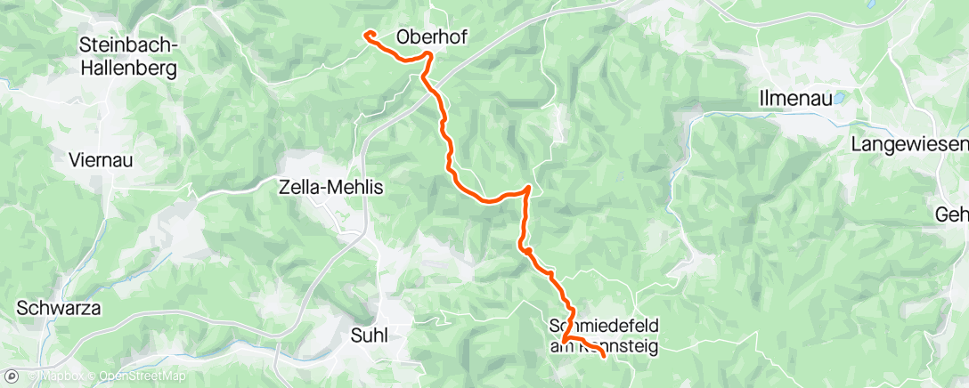 Map of the activity, Rennsteig Halbmarathon 2024