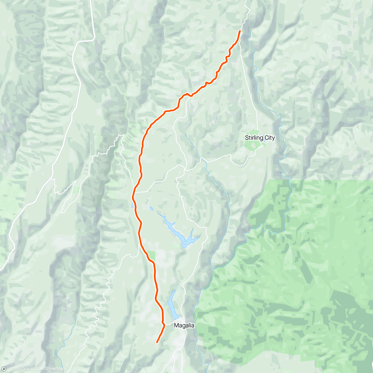 Karte der Aktivität „Powellton Road Expedition out into the Butte County Hinterlands”