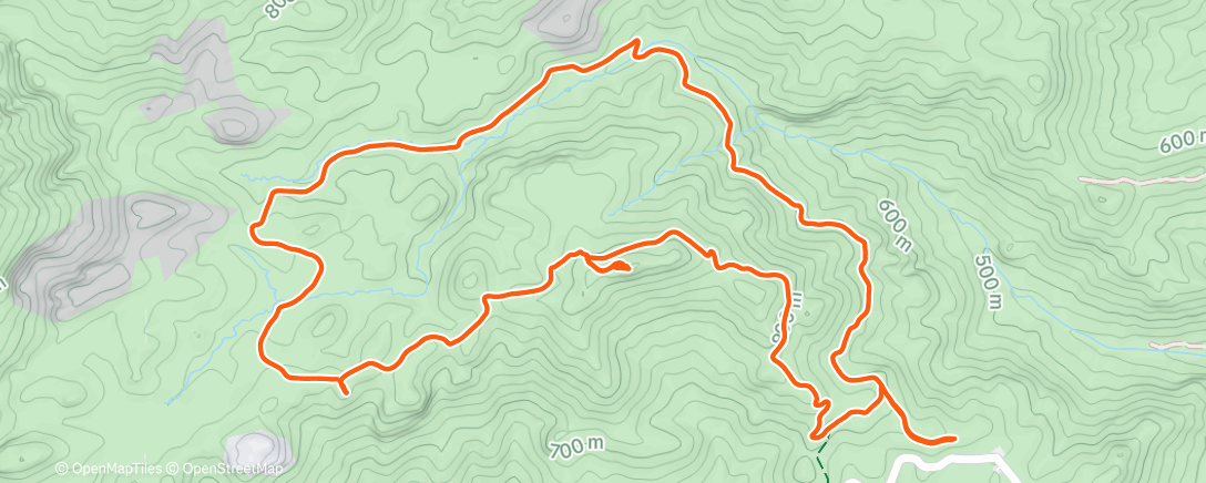Map of the activity, Morning Hike