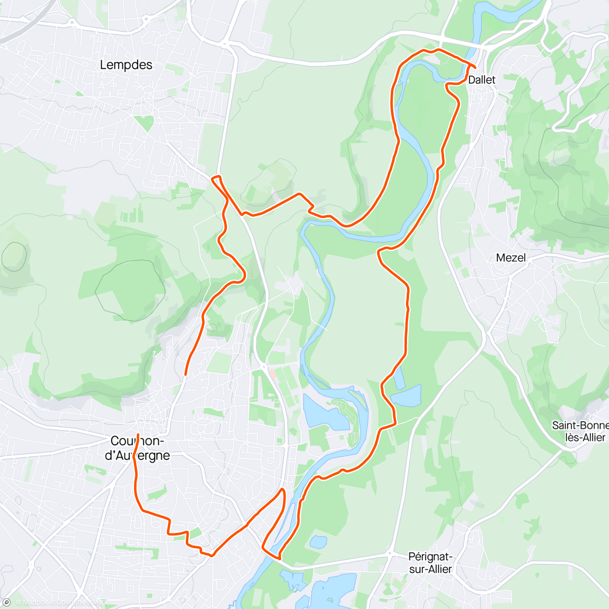Map of the activity, Pont de Dallet de nouveau ouvert