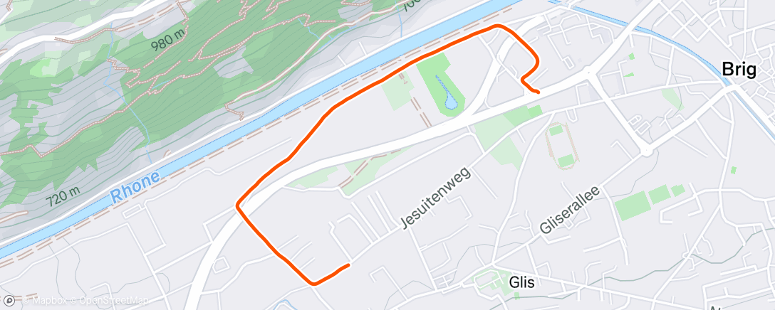 Map of the activity, Abendlauf