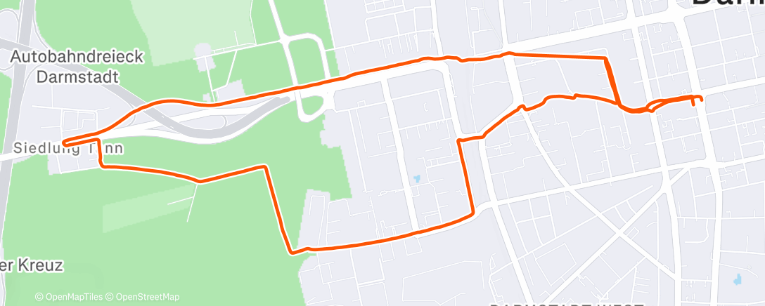 Карта физической активности (Afternoon Run)