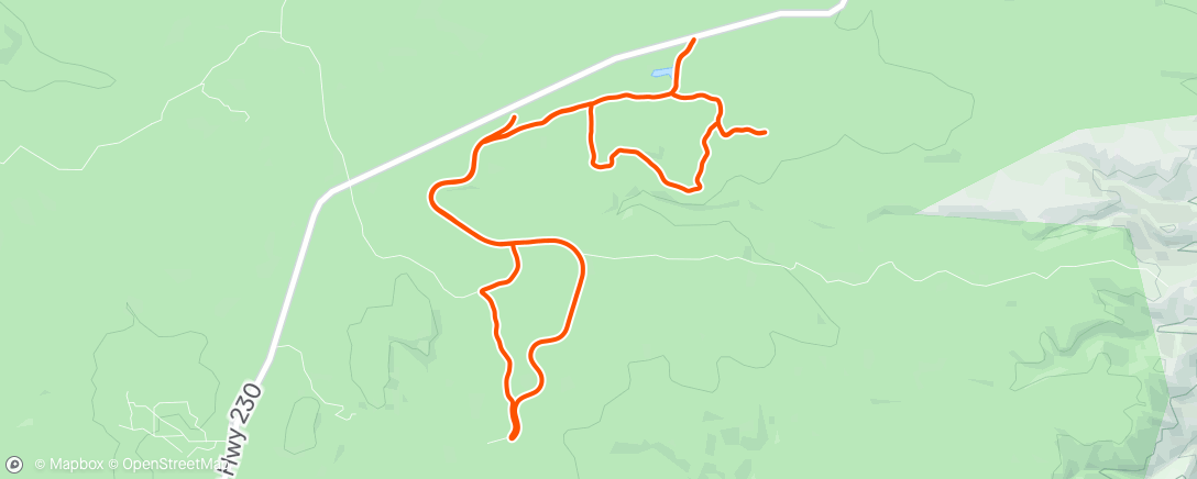 Map of the activity, Afternoon Nordic Ski