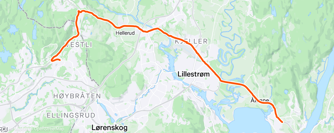 Map of the activity, Afternoon Ride