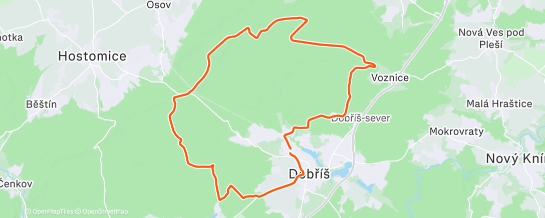 Map of the activity, Afternoon Ride