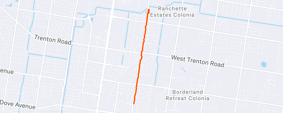 Map of the activity, Morning Run