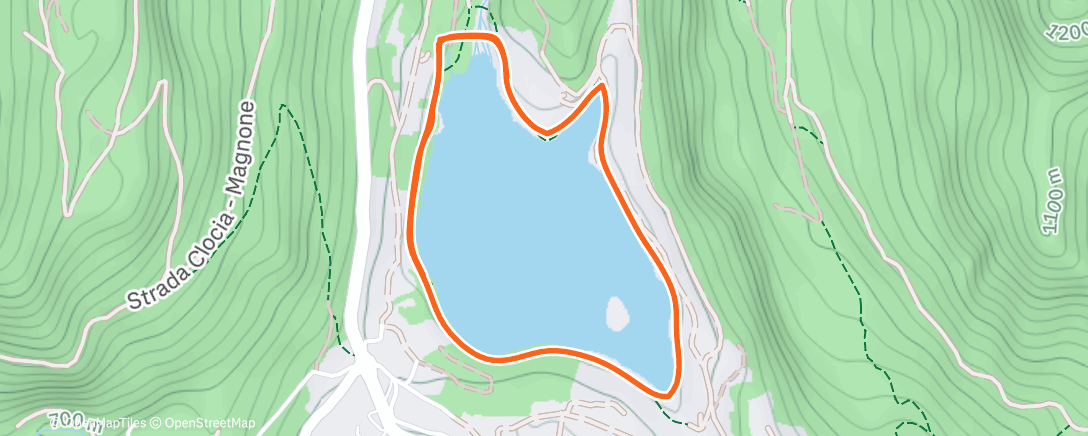 Map of the activity, Giro del Lago